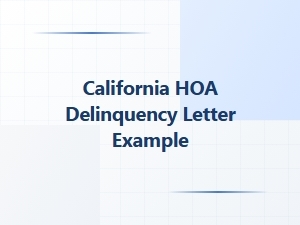 California Hoa Violation Letter Example