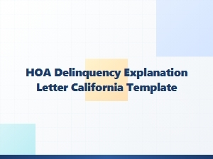 Hoa Violation Letter Template California