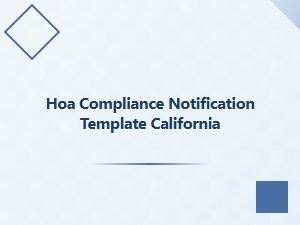 Hoa Compliance Notification Template California
