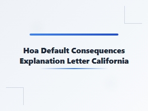 Hoa Default Consequences Explanation California