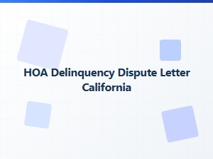 Hoa Delinquency Notice Template California