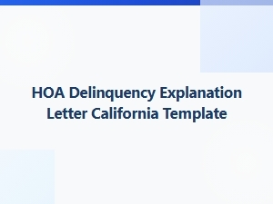 Hoa Delinquency Notice Template California