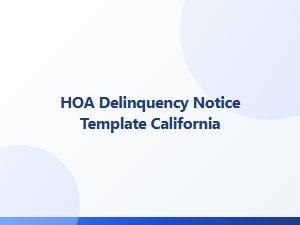 Hoa Delinquency Notice Template California