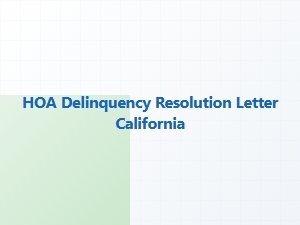 Hoa Delinquency Notice Template California