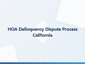 Hoa Delinquency Resolution Guide California