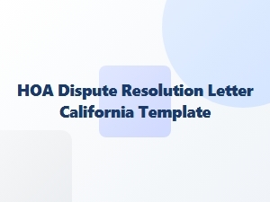 Hoa Dispute Response Letter Template California