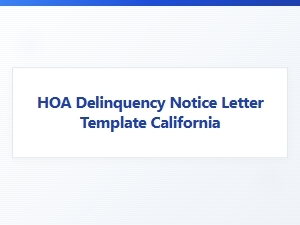 Hoa Payment Reminder Letter Template California